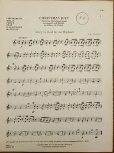 Christmas Joys, Favorite Christmas Songs for C instruments, by Ed Breck 1942. - Picture 1 of 10