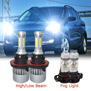 Combo de faros LED + kit de faros antiniebla 6000K para Ford Escape 2008-2012 4 piezas - Imagen 1 de 12