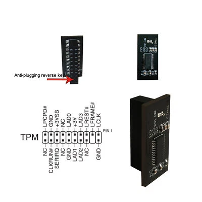 TPM 2.0 Sicherheitsmodul SPI 12Pin/ LPC 20Pin für GIGABYTE GC-TPM20 Plattform - Bild 1 von 4