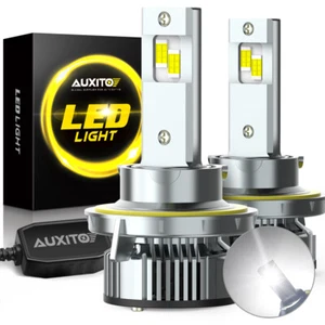 White H13 9008 LED Headlight High Low Beam Super Bright Bulbs Combo 30000LM 200W - Picture 1 of 9