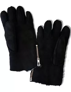 Guantes de invierno THE KOOPLES de gamuza de oveja negra talla 9 UNISEX - Imagen 1 de 4
