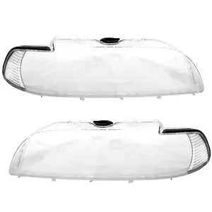 Streuscheiben Set für 5er BMW E39 Facelift 2000-2003 Scheinwerfer Scheibe Weiß - Bild 1 von 5