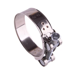 1x Stainless Steel Clamp for Muufler and Resonator Clamp 74-79mm Universal - Picture 1 of 3