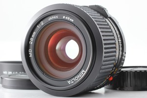 [Near MINT w/ Hood] Minolta New MD NMD 28mm f/2 Wide Angle MF Lens From JAPAN
