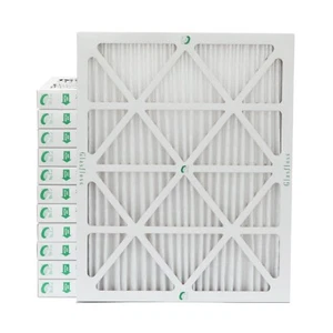 16x20x2 MERV 10 Pleated Air Filters. 12 Pack. Actual Size: 15-1/2x19-1/2x1-3/4 - Picture 1 of 6