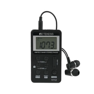 Retekess V112 Portátil Bolsillo Radio FM/AM Mini Digital Recargable Radio Deportiva - Imagen 1 de 15