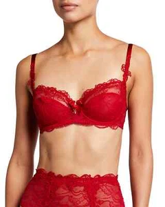 Lise Charmel Womens Soir de Venise Demi Cup Bra Rouge Venise 38 C - Picture 1 of 2