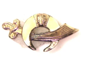 Antique 10k Yellow Gold MASONIC Mason Lapel Pin Enamel Trim As Is See Pics#N945 - Picture 1 of 2