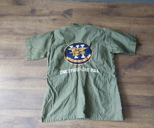1980’s Military Camo Tour Shirt US Navy Seal Team Six One Strike One Kill - Picture 1 of 10