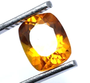 Zafiro natural amarillo-naranja 5,10 quilates corte cojín piedra preciosa suelta certificada - Imagen 1 de 9