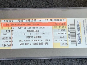 Vintage Ticket Stub Morcheeba Konzert 4.2.2008 First Avenue Minneapolis - Bild 1 von 2