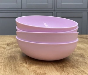 Tupperware Mini Bowls Chic Dining Set of 4-Fairy Dust Pink-1.5cup-NEW-SHIP INCL - Picture 1 of 2