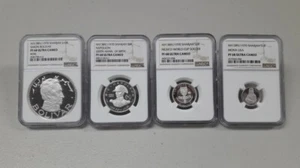 SHARJAH 1970 AH1389 SIMON BOLIVAR/ NAPOLEON / WORLDCUP / MONALISA NGC 68 PF SET - Picture 1 of 11