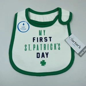 Carter’s Bib St. Paddy's Day My First St Patrick’s Day! NWT. Unisex Baby Infant - Picture 1 of 4