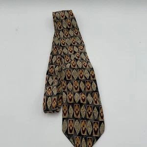 "Corbata de seda Brooks Brothers estampado de diamantes abstractos geométricos EE. UU. vintage 57x3,75""" - Imagen 1 de 3