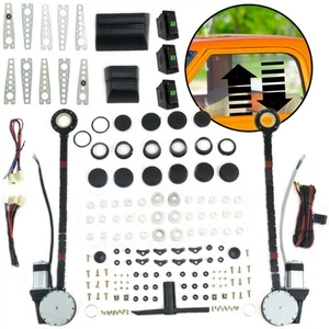 Ford Bronco 1977-96 Power Window/ Manual Crank Conversion Kit w/ 3 LED Switches - Picture 1 of 19