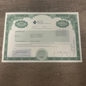 ICG Communications Aktienzertifikat 2000 Delaware Scripophily 500 Aktien - Bild 1 von 6