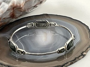 IPPOLITA ROCK CANDY 925 STERLING SILVER GREEN STONES 3-STATION BRACELET BANGLE - Picture 1 of 6