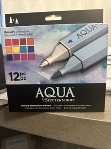 Spectrum Noir AQUA - Künstler Aquarell Marker 12 Stift Sets - Primär - Bild 1 von 4