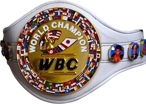 Neu Damen weiß 3D WBC Boxen Wrestling Championship Gürtel Replica (Duty Free) - Bild 1 von 2