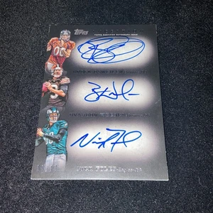 Nick Foles Osweiler & Weeden 2012 Topps Inception Triple Rookie Auto #08/10 #OWF - Picture 1 of 2