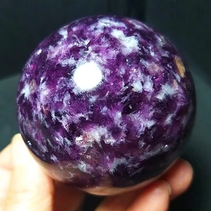 TOP 410G Tormalina Viola Naturale Unicorno Gemma Mica Sfera di Cristallo Simbiotica C745 - Foto 1 di 14