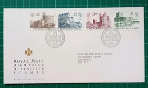 1988 Castle High Value Definitive FDC Bureau Edinburgh Pmk - Picture 1 of 2
