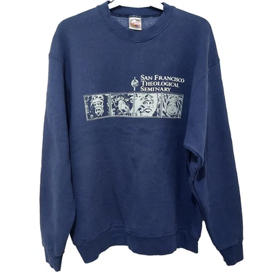 Vintage Fruit Of The Loom San Francisco Theological Seminary Sweatshirt Large - Image 1 of 4