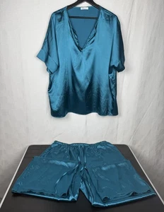 EKOUAER PJ Pyjama Set Damen Gr. 2XL Kurzarmshirt / Long PJ Hose Nachtwäsche - Bild 1 von 13