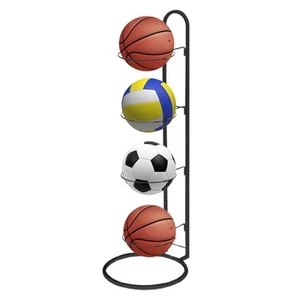 2024 New Ball Storage Rack,4 Tier Cube Ball Storage Holder,Basketball Footbal... - Picture 1 of 6