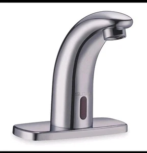 SLOAN SF2400-4 Mid Arc,Chrome,Sloan,Brass,0.5gpm 5UVA4 - Picture 1 of 4