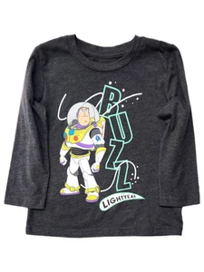 Disney Toy Story Toddler Boys Long Gray Buzz Lightyear T-Shirt Tee Shirt 5T - Picture 1 of 2