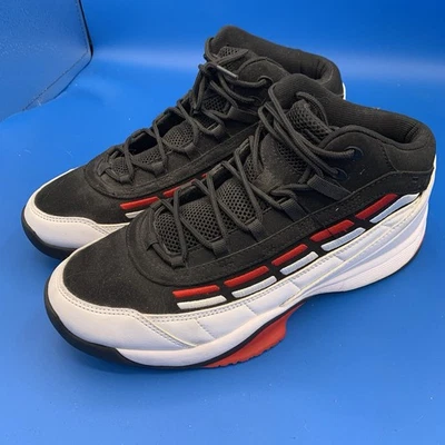 Vintage Fila High Top , Black & White / Red ~ Mens Size 10.5 Basketball Shoes - Image 1 of 4