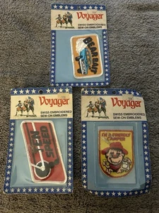 VTG Voyager Swiss Embroidered Sew On Emblems Patches Camper Ten Speed Bearbait - Picture 1 of 5