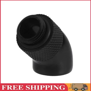 G1/4 Screw Thread 45 Degree Elbow Rotation Brass Connector Fitting(Black) - Bild 1 von 11