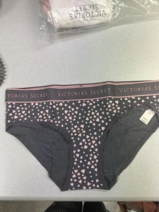 Victoria Secret Panties Hiphugger Gray/Pink Print Size Large - Picture 1 of 4
