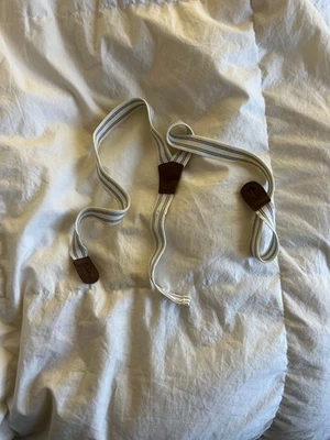 Baby Boy Suspenders White and Black Stripe Adjustable - Image 1 of 2