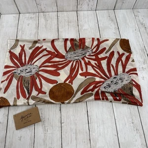 West Elm Throw Pillow Cover Gemma Orkin 12x21” protea flower 100% Silk - Picture 1 of 5
