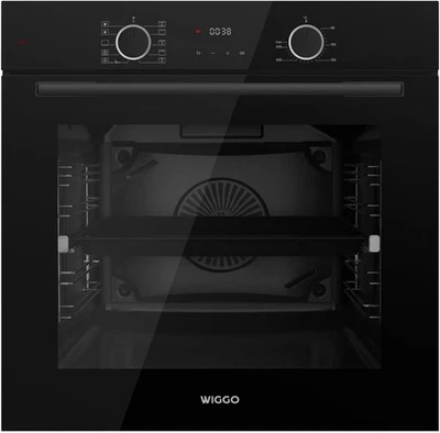Wiggo Einbau-Backofen WO-BFA610 schwarz I Heißluftofen Energieklasse A - Bild 1 von 4