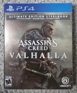 New/Unsealed Assassin's Creed Valhalla Ultimate Edition Steelbook PS4 - Picture 1 of 5