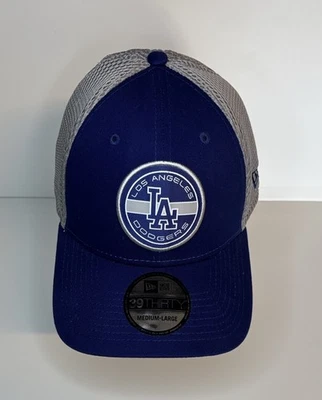 New Era MLB Los Angeles Dodgers Logo 39thirty Malla Flex Fit Sombrero, Gorra, Nuevo Foto 1 de 4