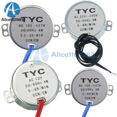 AC 12V/110V/220V 4W 50/60Hz Synchronmotor 2,5/3/5/6U/min für Mikrowelle TYC-50 - Bild 1 von 4