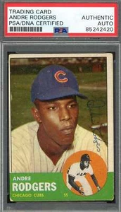 Andre Rodgers PSA DNA Signed 1963 Topps Autograph - Picture 1 of 1