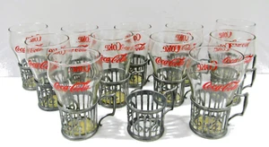 Set of 11 Coca-Cola Vintage Indiana Glass with Drink Coca-Cola Holder, 1985 - Picture 1 of 11