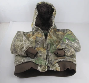 CE Schmidt Workwear RealTree Camo Hooded Quilted Coat Jacket 4T Kids Boys - Picture 1 of 13