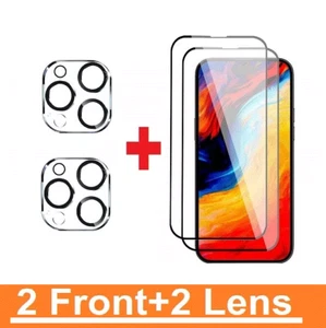 Protector de lente de pantalla de vidrio templado para iPhone 16 15 14 13 12 11 Pro Max - Imagen 1 de 6