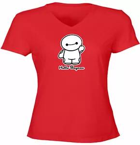 Lustiges Junior Frauen Teenager T-Shirt T-Shirt BigHero6 bedruckt Geschenk Hallo Baymax - Bild 1 von 9
