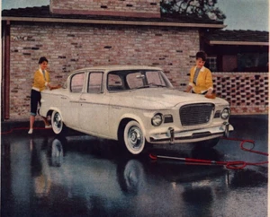 1959 Studebaker Lark Vintage Print Ad Life Magazine White Car Wash Less Cost Dad - Picture 1 of 2