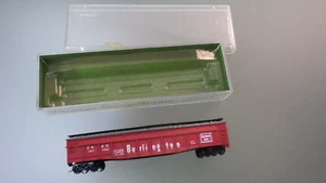 Vtg Aurora Postage Stamp N Scale 70' Covered Gondola w/ MTL's in Box *Burlington - Picture 1 of 9
