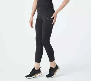 MIND BODY LOVE Peace Love World Ruched Waist Leggings-Black-1X-NEW-A380143 - Picture 1 of 3